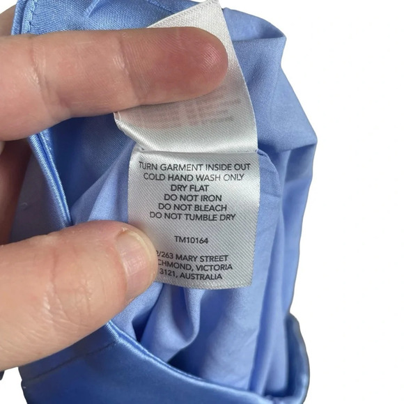 NWOT Tiger Mist Satin Mini Skirt in Baby Blue Size S - Picture 11 of 13